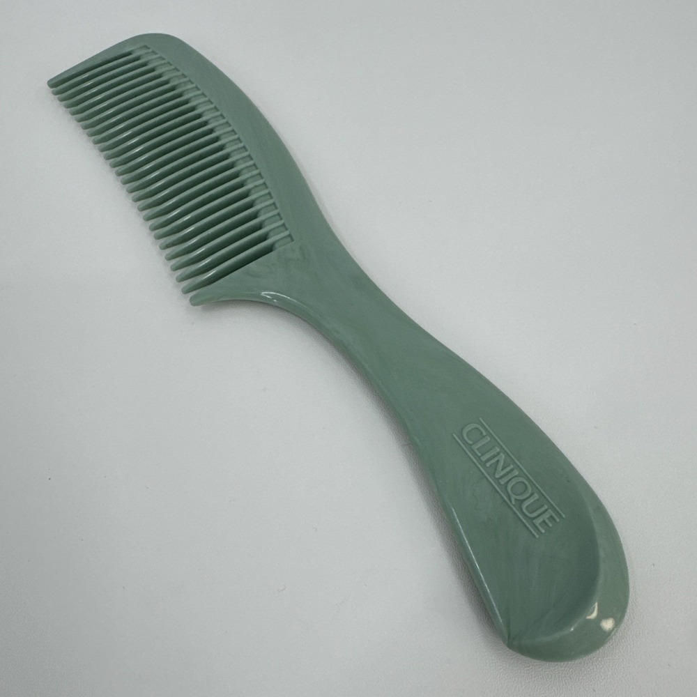 Clinique Hair Comb Wide Tooth Detangling Green Plastic With Handle Vintage‎